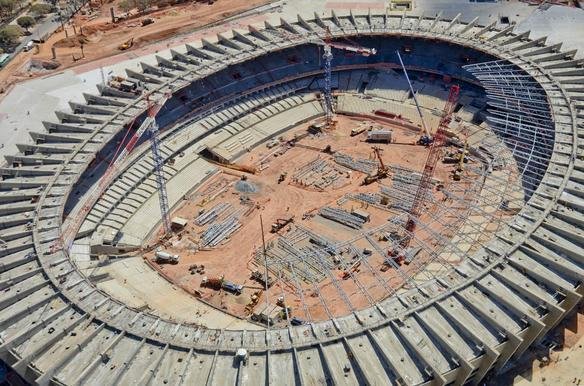 Fotos areas do Novo Mineiro, que est com 78% das obras concludas