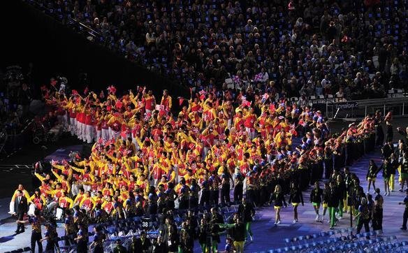 Delegaes desfilam na abertura dos Jogos Paralmpicos de Londres - 29/08