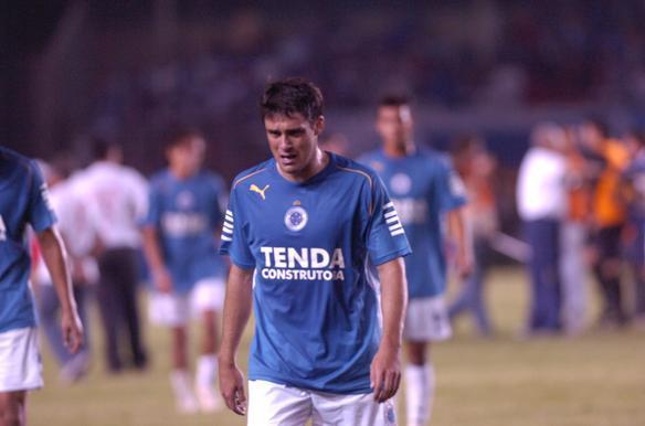 Fabrcio no jogo contra o Boca Juniors, pela Libertadores 2008, com o uniforme 3