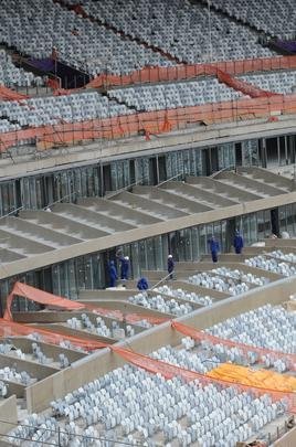 Imagens exclusivas das obras no Mineiro nesta quinta-feira (08/11/2012)