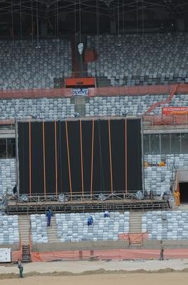 Imagens exclusivas das obras no Mineiro nesta quinta-feira (08/11/2012)