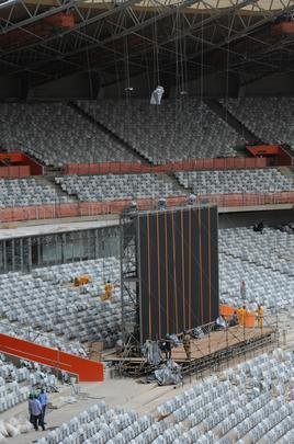 Imagens exclusivas das obras no Mineiro nesta quinta-feira (08/11/2012)