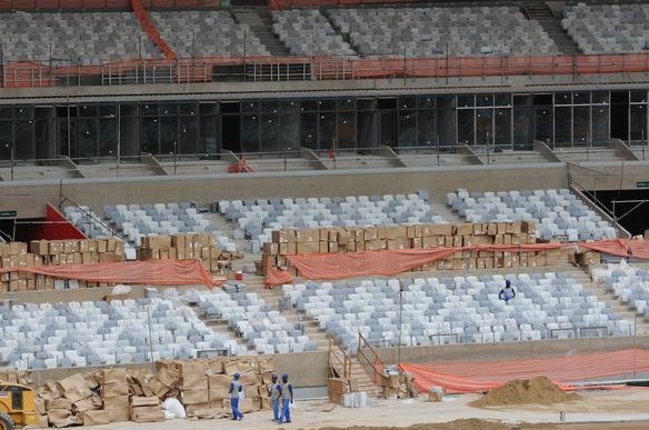 Imagens exclusivas das obras no Mineiro nesta quinta-feira (08/11/2012)