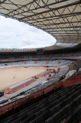 Imagens exclusivas das obras no Mineiro nesta quinta-feira (08/11/2012)