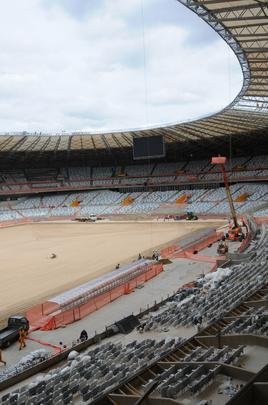 Imagens exclusivas das obras no Mineiro nesta quinta-feira (08/11/2012)