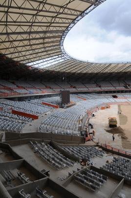 Imagens exclusivas das obras no Mineiro nesta quinta-feira (08/11/2012)
