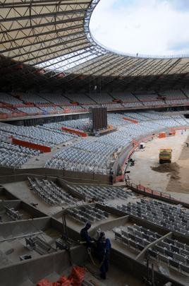 Imagens exclusivas das obras no Mineiro nesta quinta-feira (08/11/2012)