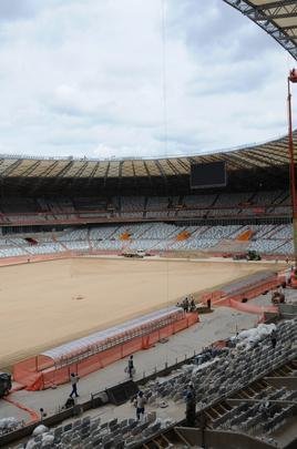 Imagens exclusivas das obras no Mineiro nesta quinta-feira (08/11/2012)