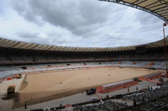 Imagens exclusivas das obras no Mineiro nesta quinta-feira (08/11/2012)