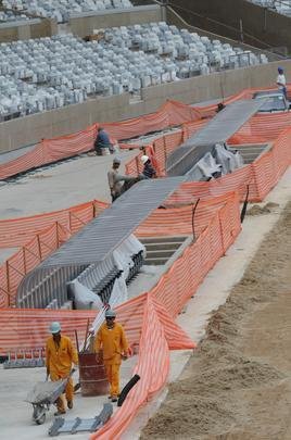 Imagens exclusivas das obras no Mineiro nesta quinta-feira (08/11/2012)
