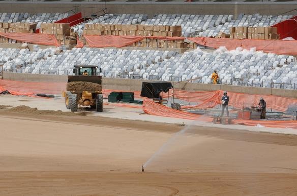 Imagens exclusivas das obras no Mineiro nesta quinta-feira (08/11/2012)