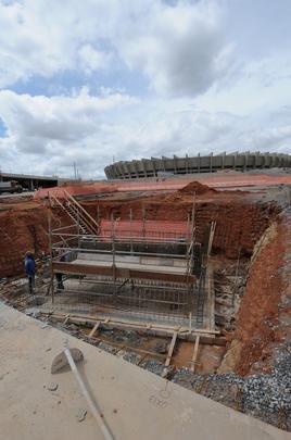 Imagens exclusivas das obras no Mineiro nesta quinta-feira (08/11/2012)