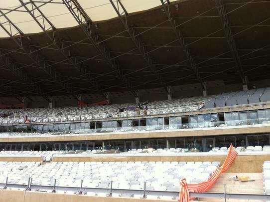 Viso das cadeiras inferiores, dos camarotes e do anel superior