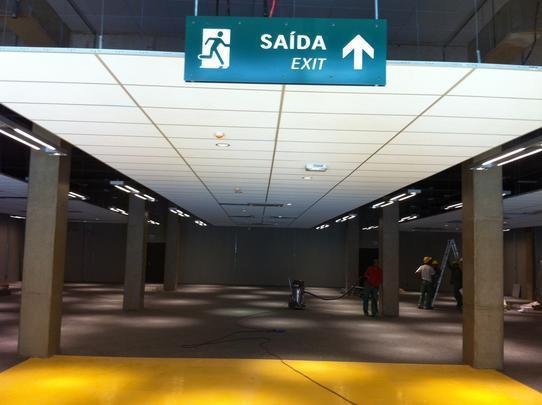 Zona mista, onde os atletas concedero entrevistas