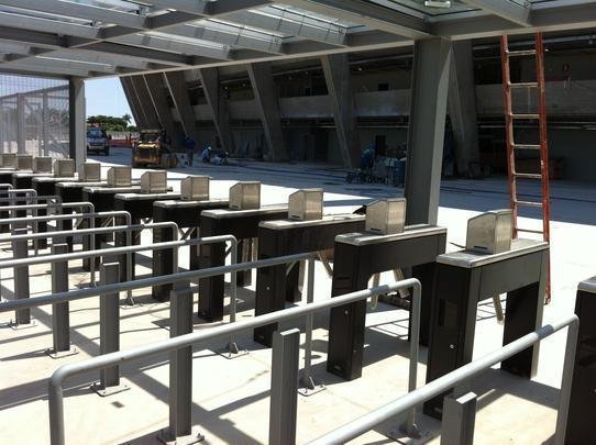 Catracas de acesso ao estdio