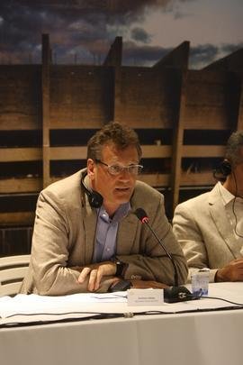 Jrme Valcke e membros do COL em visita ao Mineiro 