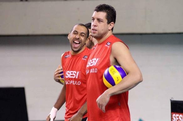 Superliga Masculina: imagens do treino do Sesi desta sexta-feira, em S�o Paulo  