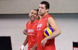 Superliga Masculina: imagens do treino do Sesi desta sexta-feira, em S�o Paulo  