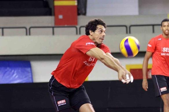Superliga Masculina: imagens do treino do Sesi desta sexta-feira, em S�o Paulo  