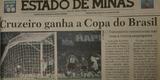 Capa do jornal Estado de Minas no dia seguinte ao ttulo do Cruzeiro