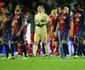 Fotos: jogadores do Barcelona lamentam eliminao