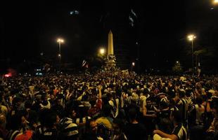 Torcedores do Atltico tomam a Praa Sete na comemorao do ttulo da Copa Libertadores da Amrica