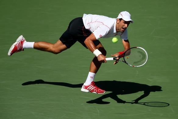 Imagens do duelo entre Novak Djokovic e Stanislas Wawrinka pela semifinal do Aberto dos Estados Unidos, neste sbado