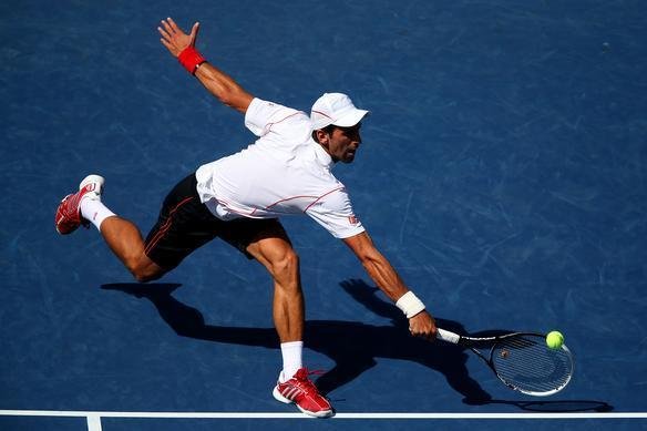Imagens do duelo entre Novak Djokovic e Stanislas Wawrinka pela semifinal do Aberto dos Estados Unidos, neste sbado