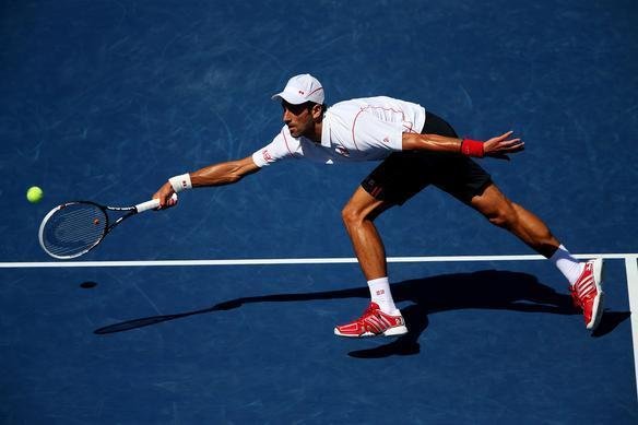 Imagens do duelo entre Novak Djokovic e Stanislas Wawrinka pela semifinal do Aberto dos Estados Unidos, neste sbado