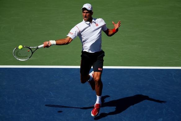 Imagens do duelo entre Novak Djokovic e Stanislas Wawrinka pela semifinal do Aberto dos Estados Unidos, neste sbado