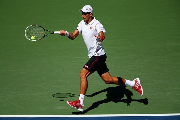 Imagens do duelo entre Novak Djokovic e Stanislas Wawrinka pela semifinal do Aberto dos Estados Unidos, neste sbado