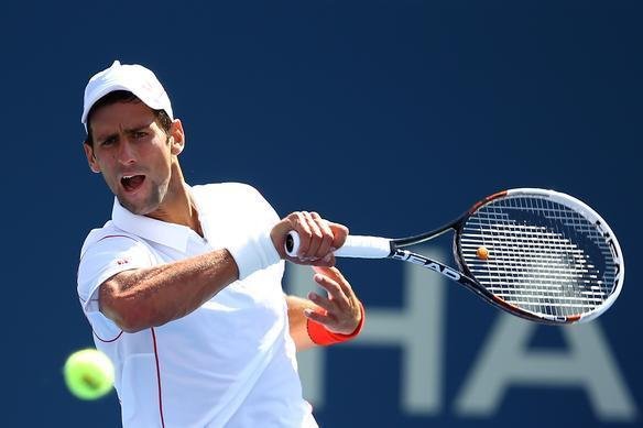 Imagens do duelo entre Novak Djokovic e Stanislas Wawrinka pela semifinal do Aberto dos Estados Unidos, neste sbado