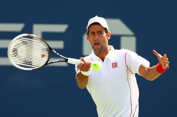 Imagens do duelo entre Novak Djokovic e Stanislas Wawrinka pela semifinal do Aberto dos Estados Unidos, neste sbado