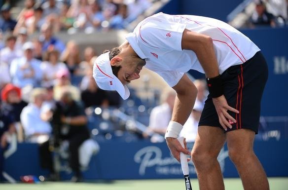 Imagens do duelo entre Novak Djokovic e Stanislas Wawrinka pela semifinal do Aberto dos Estados Unidos, neste sbado