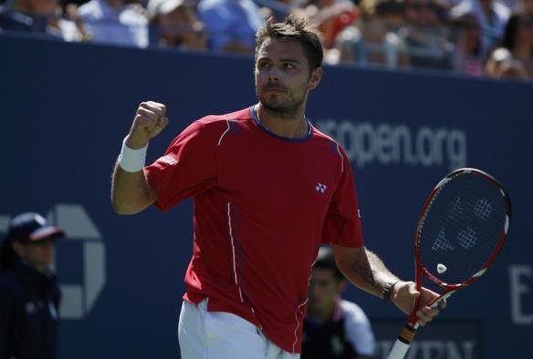 Imagens do duelo entre Novak Djokovic e Stanislas Wawrinka pela semifinal do Aberto dos Estados Unidos, neste sbado