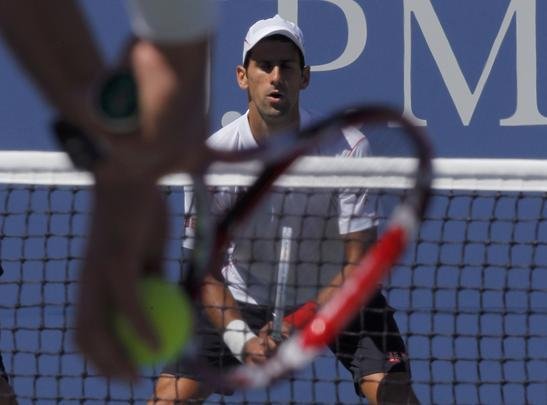 Imagens do duelo entre Novak Djokovic e Stanislas Wawrinka pela semifinal do Aberto dos Estados Unidos, neste sbado