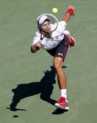 Imagens do duelo entre Novak Djokovic e Stanislas Wawrinka pela semifinal do Aberto dos Estados Unidos, neste sbado