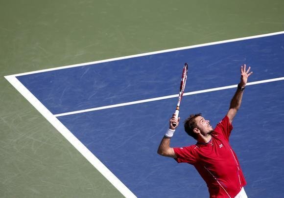 Imagens do duelo entre Novak Djokovic e Stanislas Wawrinka pela semifinal do Aberto dos Estados Unidos, neste sbado
