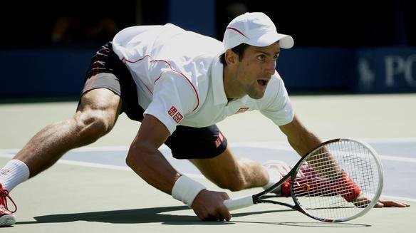 Imagens do duelo entre Novak Djokovic e Stanislas Wawrinka pela semifinal do Aberto dos Estados Unidos, neste sbado