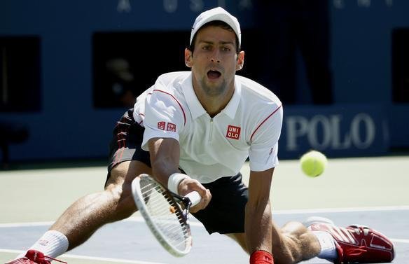 Imagens do duelo entre Novak Djokovic e Stanislas Wawrinka pela semifinal do Aberto dos Estados Unidos, neste sbado