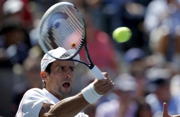 Imagens do duelo entre Novak Djokovic e Stanislas Wawrinka pela semifinal do Aberto dos Estados Unidos, neste sbado