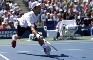 Imagens do duelo entre Novak Djokovic e Stanislas Wawrinka pela semifinal do Aberto dos Estados Unidos, neste sábado