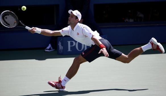 Imagens do duelo entre Novak Djokovic e Stanislas Wawrinka pela semifinal do Aberto dos Estados Unidos, neste sbado
