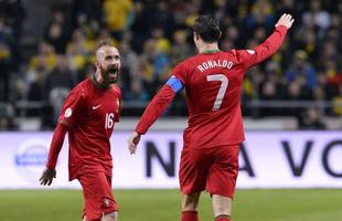 Galeria de imagens do duelo entre Sucia e Portugal na Friends Arena, em Estocolmo, pela repescagem da Copa do Mundo