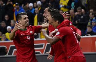 Galeria de imagens do duelo entre Sucia e Portugal na Friends Arena, em Estocolmo, pela repescagem da Copa do Mundo