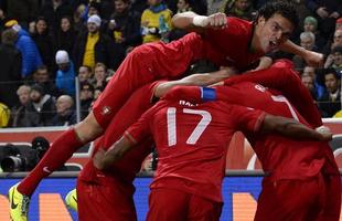 Galeria de imagens do duelo entre Sucia e Portugal na Friends Arena, em Estocolmo, pela repescagem da Copa do Mundo