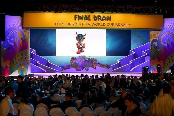 Palco da cerimnia do sorteio da Copa