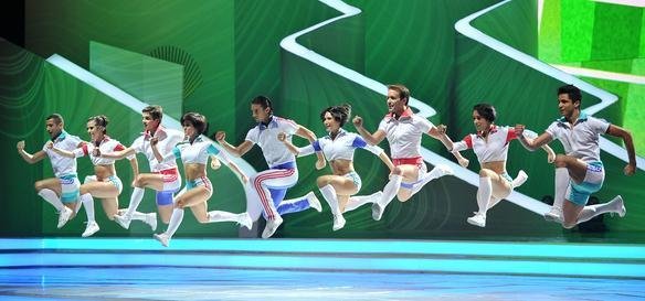 Fotos da cerimnia do sorteio dos grupos da Copa do Mundo