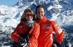Michael Schumacher aproveitava os perodos de preparao da Ferrari em Madonna di Campiglio para esquiar