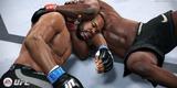 Imagens do novo game do UFC, produzido pela EA Sports - Em simulao do game, Jon Jones finaliza Rashad Evans com um tringulo de mo